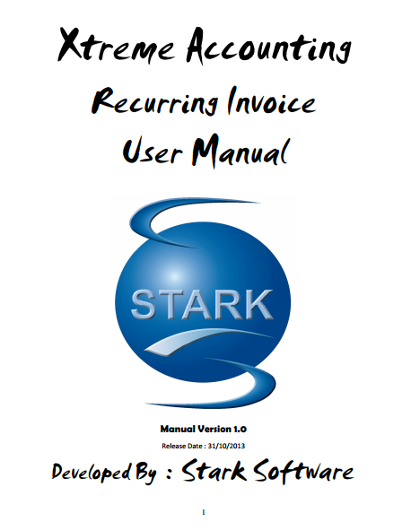 Xtreme Accounting Recurring Invoice Manual